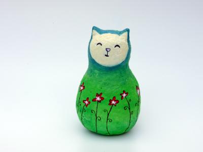 "Greta the Guardian Cat Sculpture" by Anat Bar Am