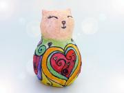 Roman the Romantic paper mache Cat by Anat Bar Am