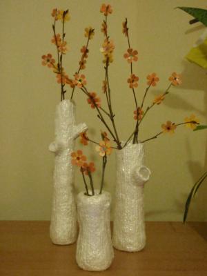 "Tree Stump Vases" by Holly St.Denis