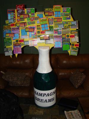 "Champagne Bottle Lotto Board" by Frank Mollica