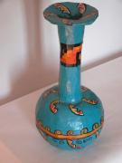Turquoise vase by Mirta Pastorino
