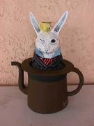 Rabbit in the Hat (Tea pot) 18" x 10" x 10" by Gabriel Paolieri