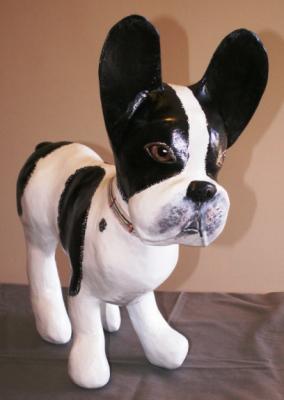 "Paper Mache Frenchie" by Charisse Eaves