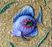 Detail of decorative panels "Fish" by Margarita Amar