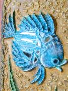 Detail of decorative panels "Fish" by Margarita Amar