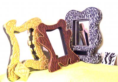 "Cardboard mirror frames" by Sheryl Scharschmidt