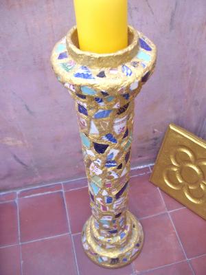 "'Gaudi' candlestick" by Sheryl Scharschmidt