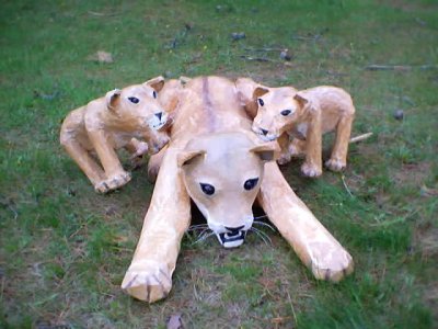 "Call Of the Wild (Mother Lion with her cubs)" by Jennifer Winters