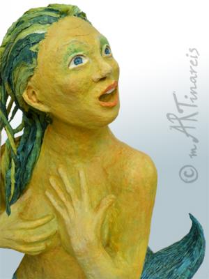 ""Caught" Mermaid, Detail" by Martina Reis