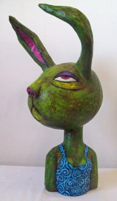 "Hare Bust" by Laura Wacha