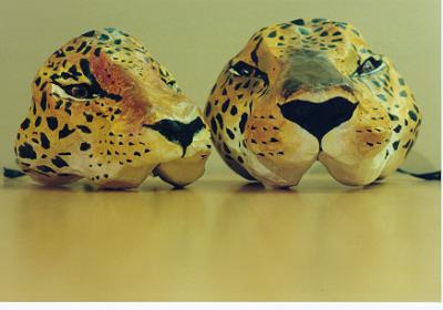 "Jaguar masks, 1996" by Lena Hildeman