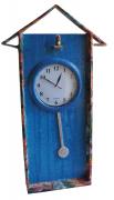 Wall Clock with Pendulum Cuckoo, vibrant colors by Minna Ben-Nun