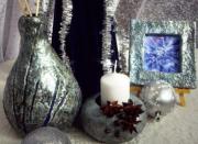 Christmas decorations in silver and blue by Iva Mincheva