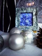 Christmas decorations in silver and blue by Iva Mincheva