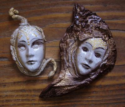 "little masks" by Marina Zigri