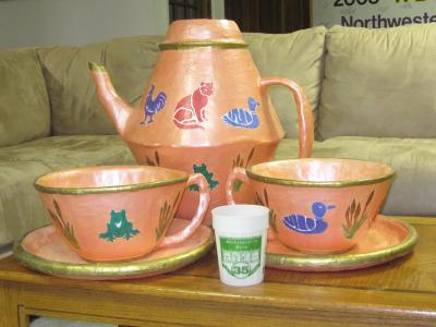 ""Honk" Giant Tea Set" by Karen Stix