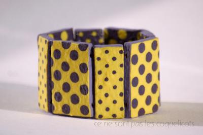 "Papier mâché bracelet" by Angela Pieracci