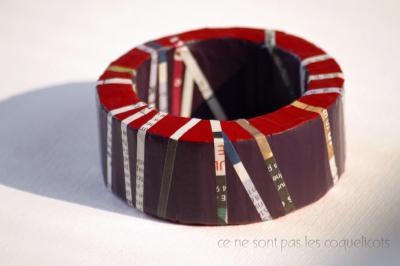 "Papier mâché bangle bracelet" by Angela Pieracci