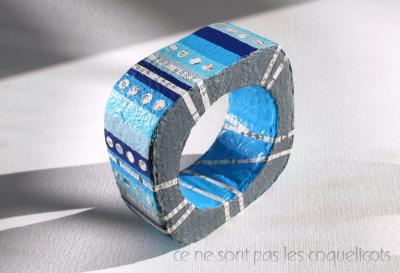 "Papier mâché bangle bracelet" by Angela Pieracci