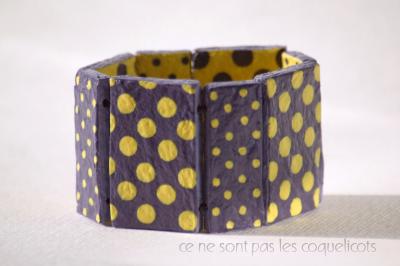 "Papier mâché bracelet" by Angela Pieracci