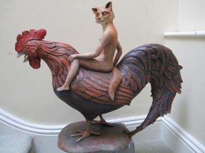 "Fox and Chicken" by Louise Vergette