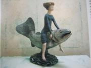 Woman and Fish by Louise Vergette
