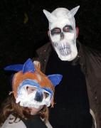 Skull and "Sonic" Pumpkin mask by Pat McGrath