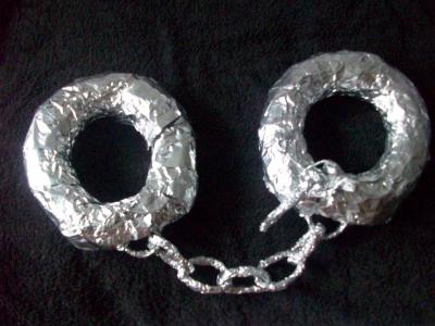 "Tin foil handcuffs" by Siobhan Gallgher