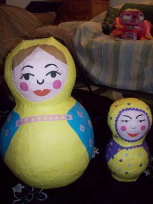 "Russian doll pinatas" by Siobhan Gallgher