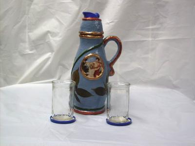 "Decanter with glasses" by Jan L. Wendt