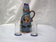 Decanter with glasses by Jan L. Wendt