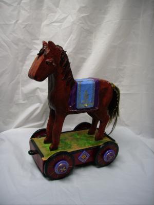 "Trojan horse pull-toy" by Jan L. Wendt