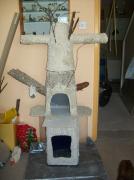 Paper mache cat tree by Janice Adames