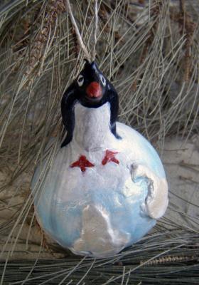 "Limited Edition Penguin Icecap Ornament" by Sarah Hage