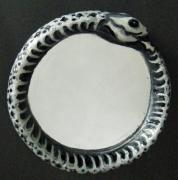Snake Skeleton Ouroboros Mirror by Sarah Hage