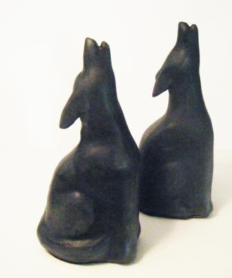 "Coyote Bookends" by Sarah Hage