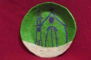 Brazilian Popular Art Plate by Regiane Mendes