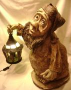 A dwarf with a lantern by Elena Sashina