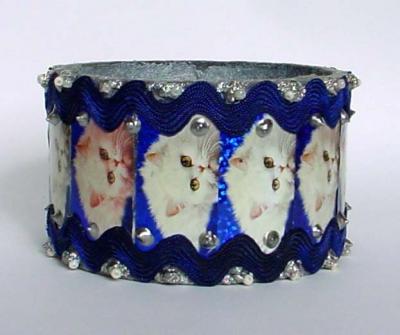 "Cats in Silver & Blue Bangle" by Alison Day