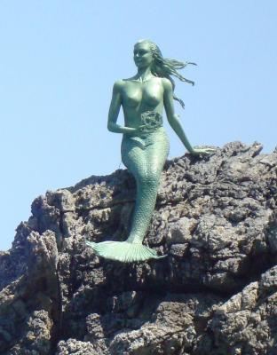 "Paper mache mermaid with the Antikythera mechanism" by Prokopis Demonakos
