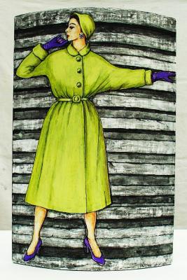 "Ladies in Rainwear 2" by Hilary Murfin