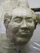 Chaiman Mao - papier mache portrait by Steve Yeates