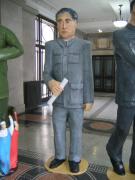 Chou en Lai papier mache portrait by Steve Yeates