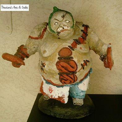 "Pudge from Dota2 paper mache sculpture handmade by me!" by Theodora Spanides