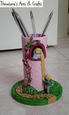 "Rapunzel - pen holder" by Theodora Spanides