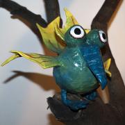 Goggle eyed bird by Adriana Tanfara
