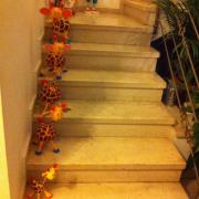giraffe stairs parade by Yehuda Kariv