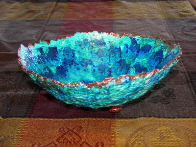 "Papier mache bowl" by Nancy Hagerman