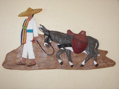 "A boy and his donkey" by Nancy Hagerman