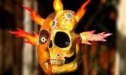 Fire Calavera mask by Diego Marcial Rios